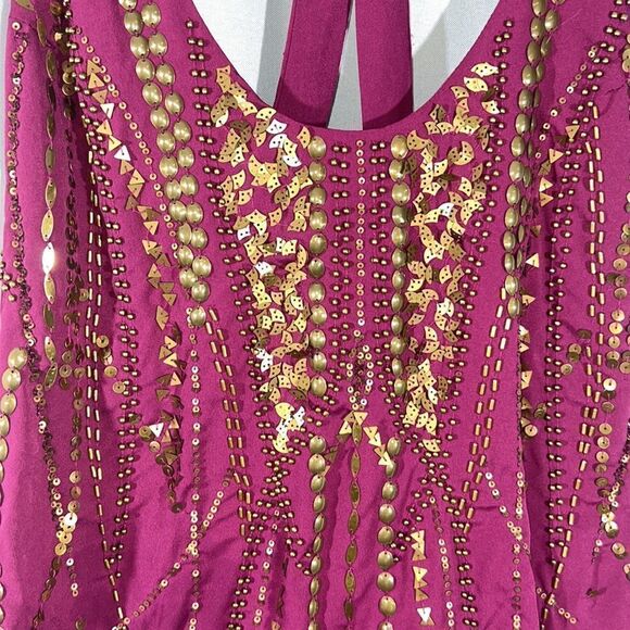 Free People Pink Sequin Embellished Mini Dress - Picture 4 of 4